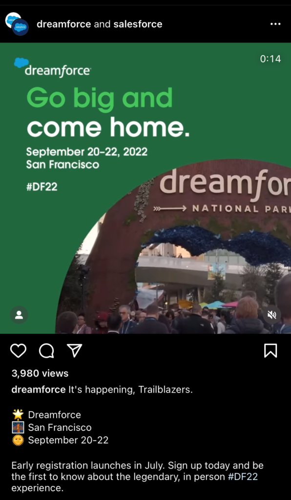 Dreamforce Instagram